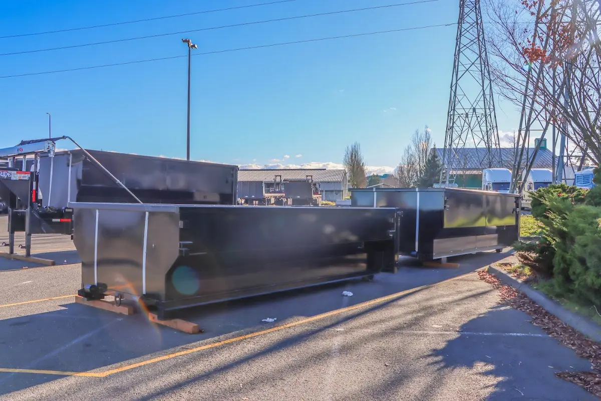 Roll-off dumpster ready for waste disposal at job site for Construction Dumpster Rental in Lehi